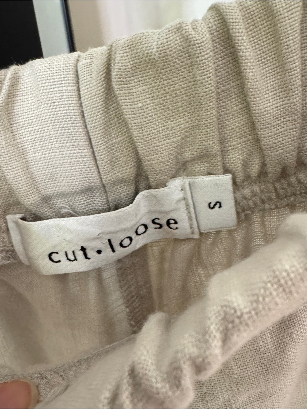 Cut Loose Linen Lantern Wide Leg Pants Natural Beige Size S - Picture 4 of 8
